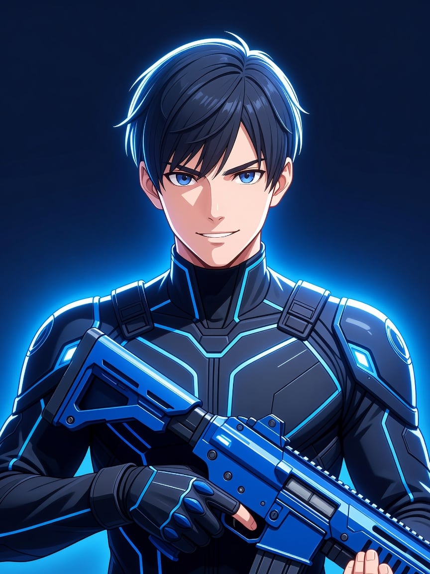 NEON STRIKE hero portrait - KOUTO (attacker)
