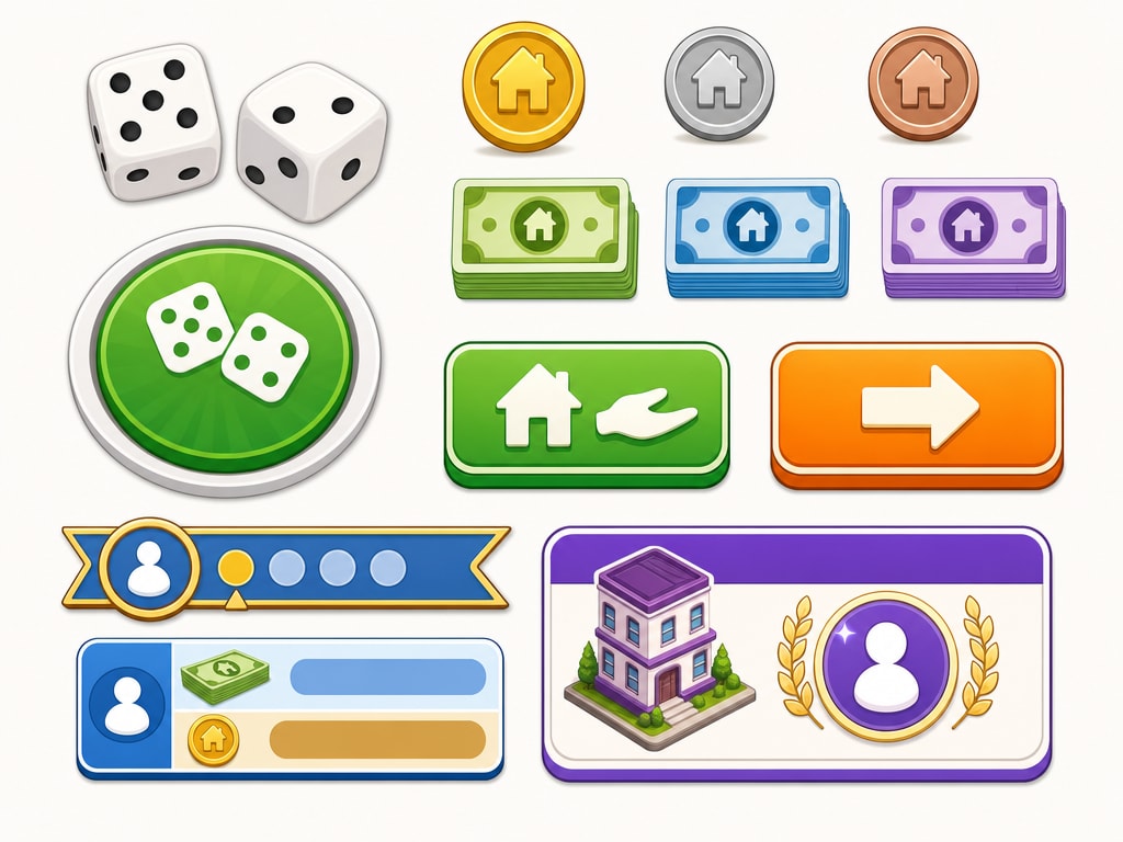 Rento Style Dice Money and UI Set