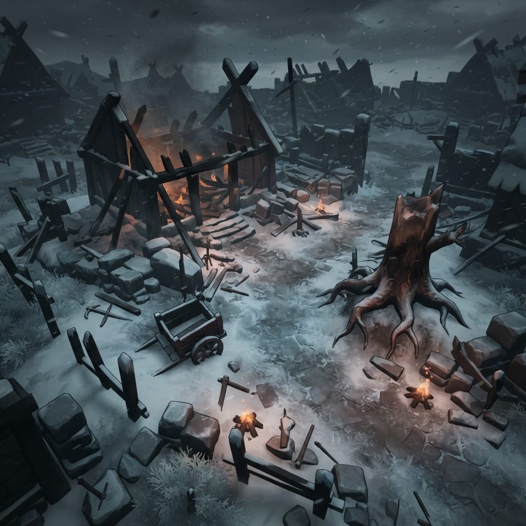 Image: Stylized chibi 3D environment concept for the edge