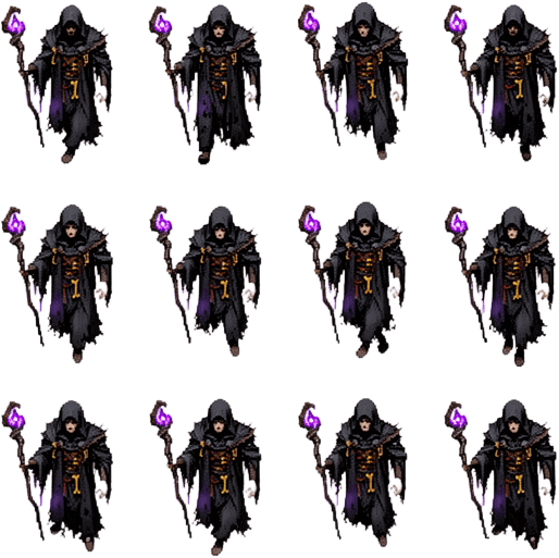 Pixel Mage Walking Spritesheet