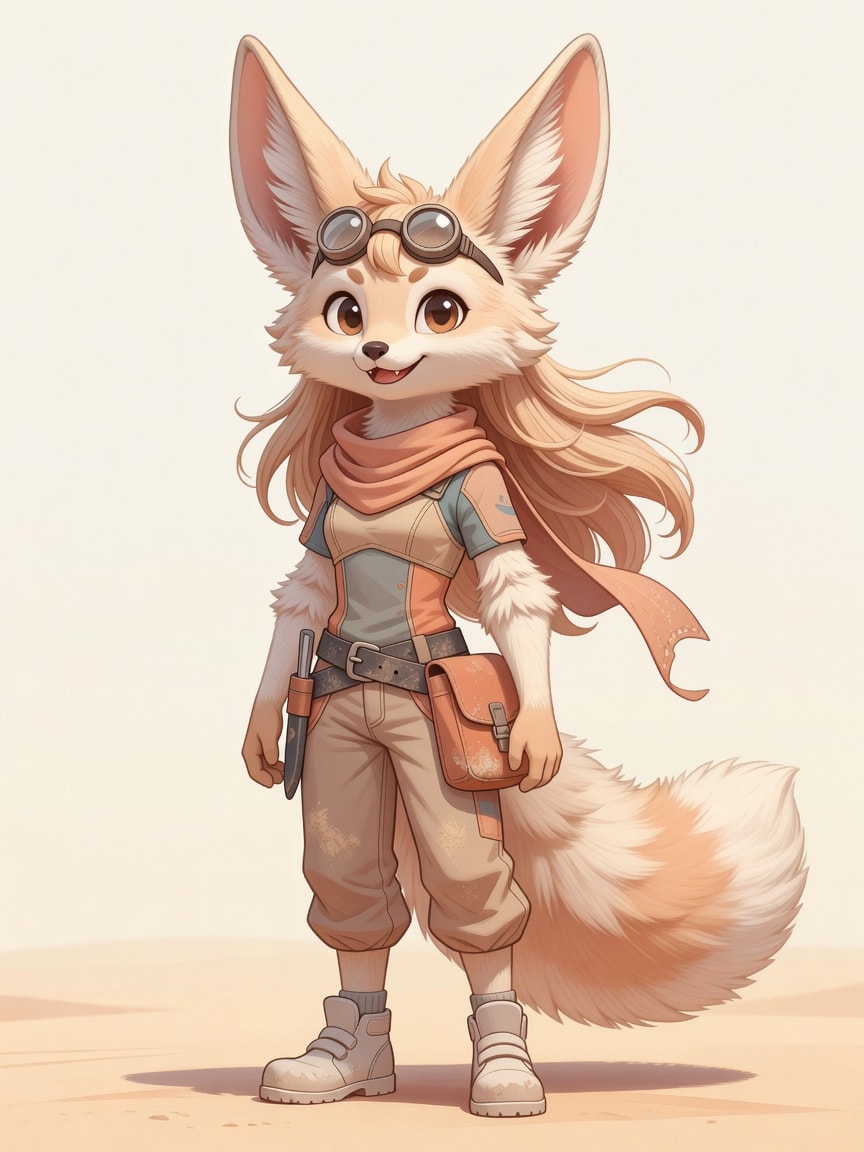 Stella Fennec Fox Desert Adventurer Concept