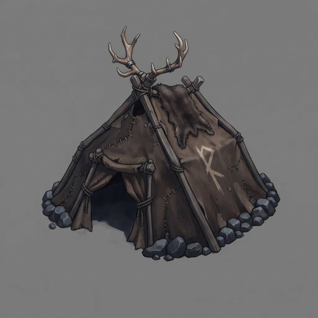 Image: A large chieftain's tent for a draugr war camp: he