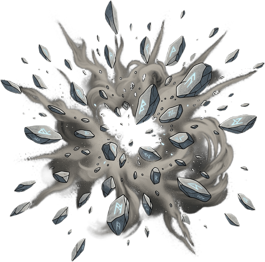Viking Tumble Stone Chunk Burst