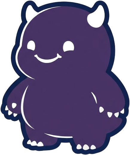 Image: Cute chibi board-game tile icon showing a small mo