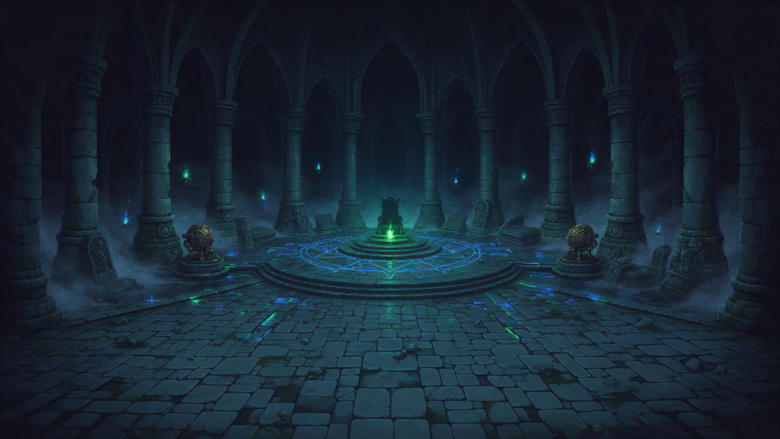 Dungeon Backdrop Floor 5 - Lich's Crypt (integrated floor)