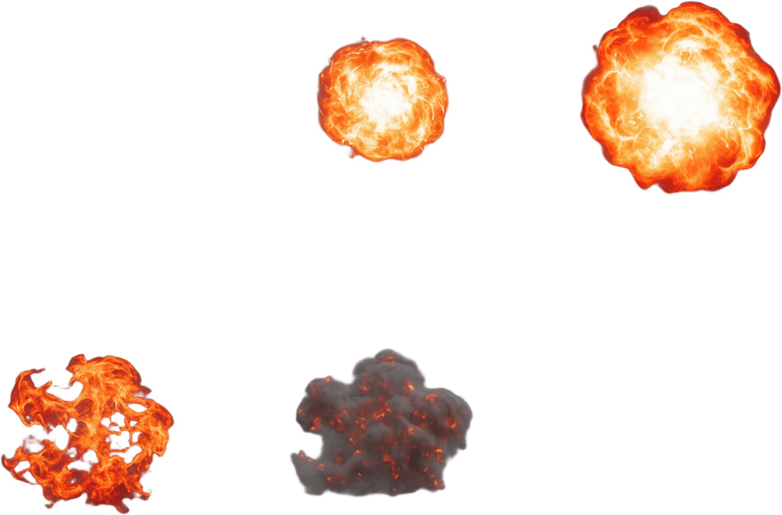 Explosion Animation Sheet (3x2, 6 frames)