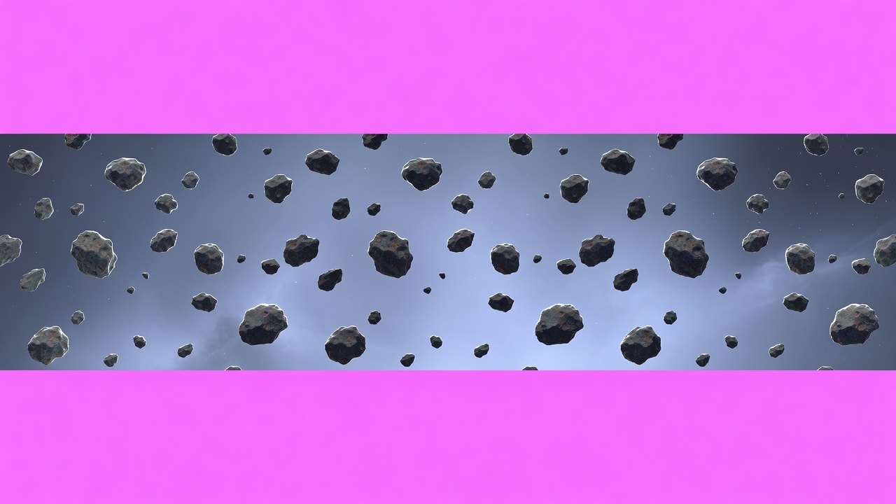 Space Mid Layer - Asteroid Cluster (seamless)