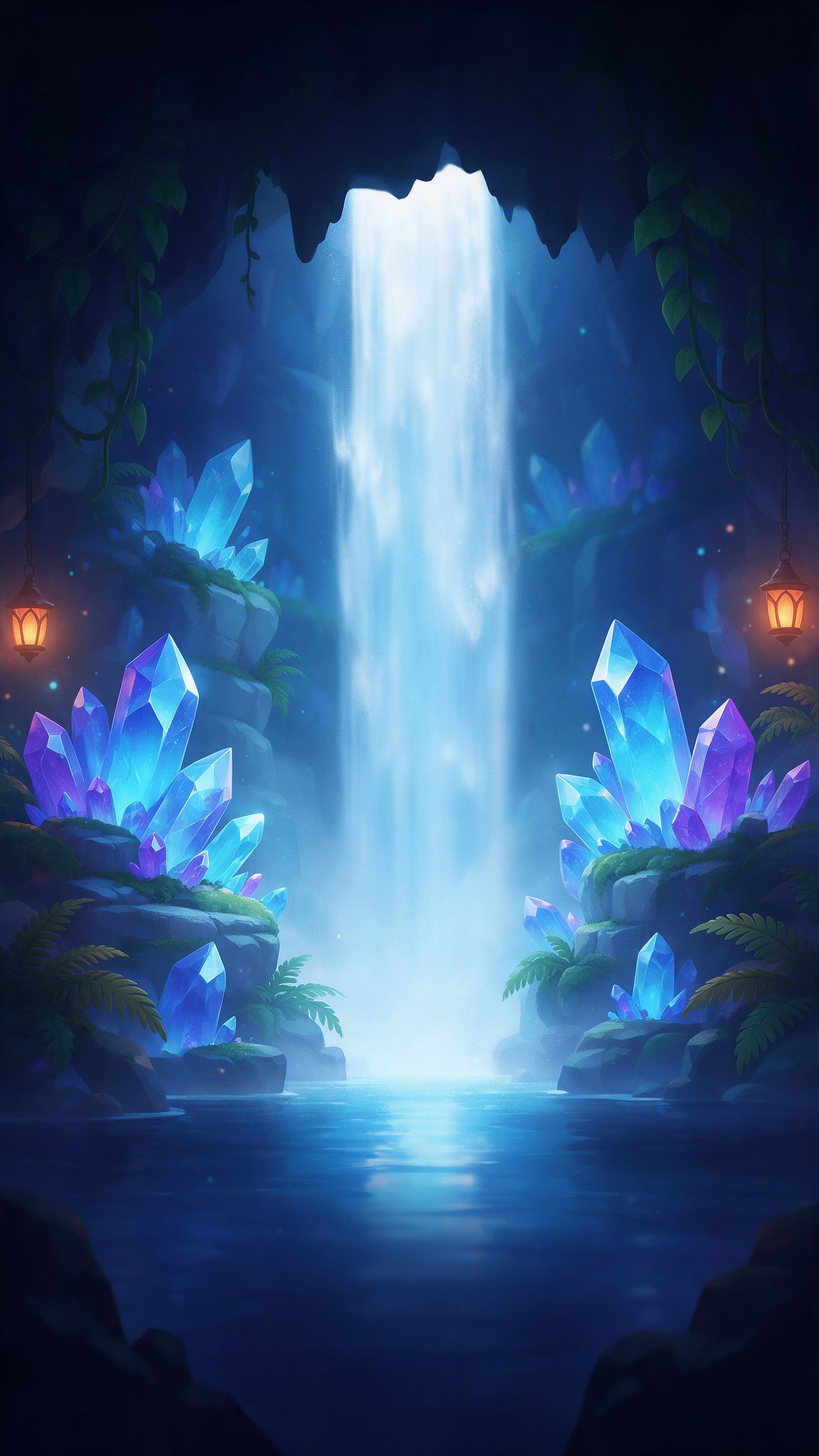 Bubble Quest - Level 7 Crystal Caves Backdrop