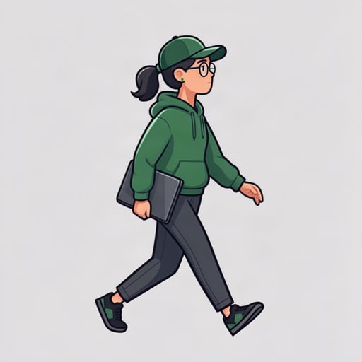 Green Hoodie Walker