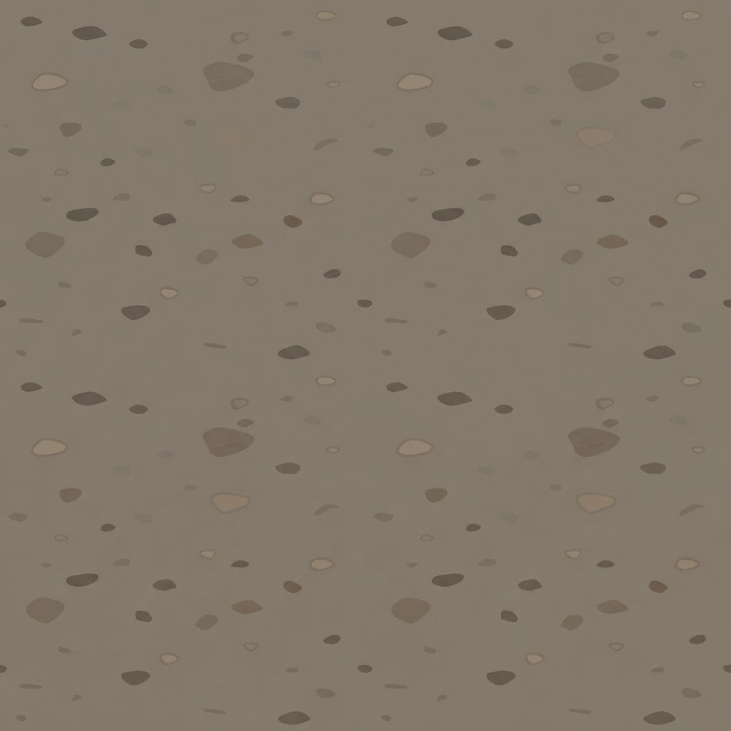Image: stylized toon dry packed dirt path with subtle fla