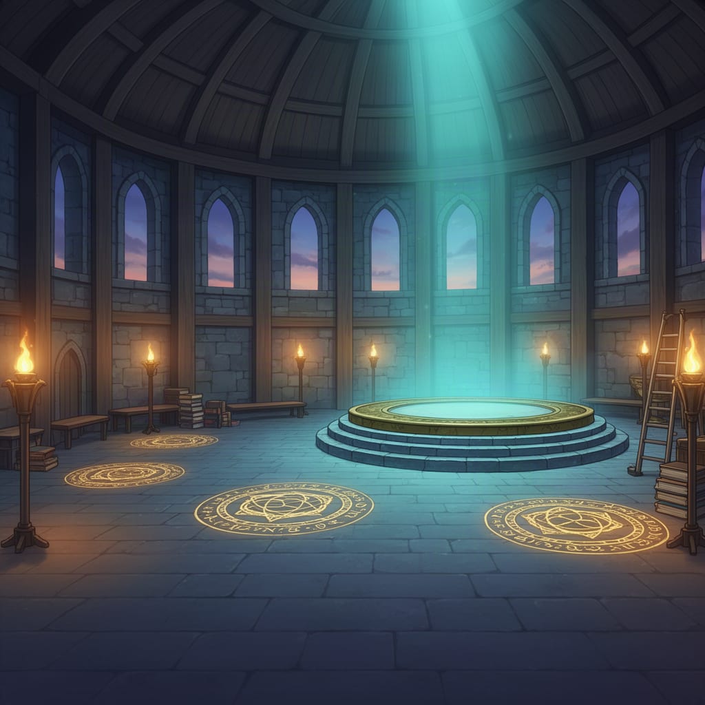 Image: Richly detailed anime JRPG background art, ultra-w