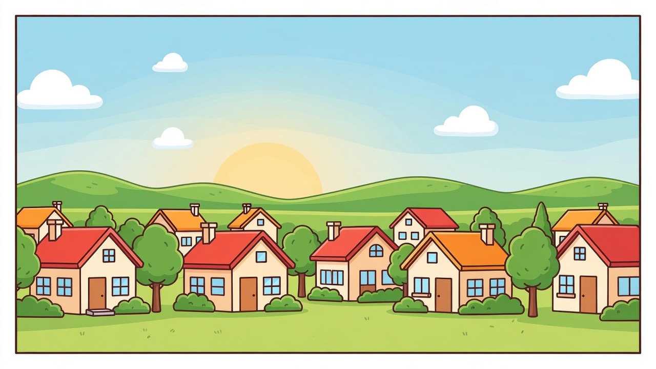 Suburban Sky Background