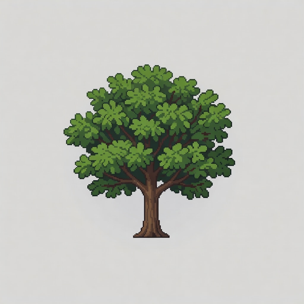 Oak tree pixel sprites (2 / 2)