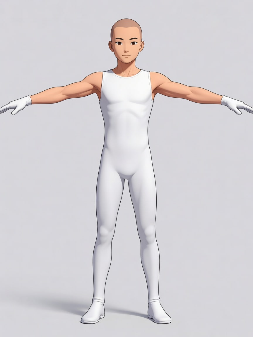 Plain Bodysuit Hero T-Pose Reference