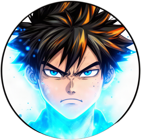 Focused Blue Aura Warrior