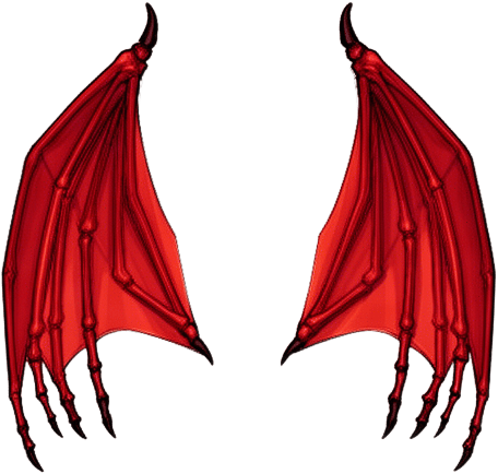 Symmetric Crimson Dragon Wings