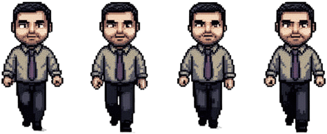 Pixel Horror Survivor Walk Cycle
