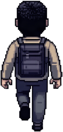 16 Bit Pixel Backview Walker