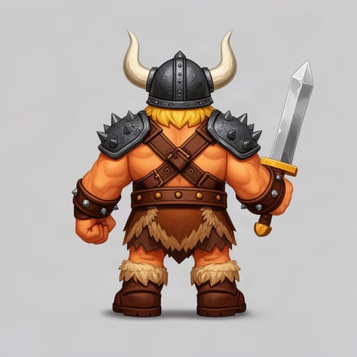 Horned Barbarian Warrior