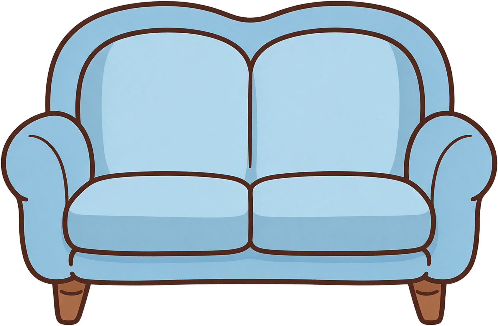 Pastel Blue Sofa - Front-On Sprite Style Test