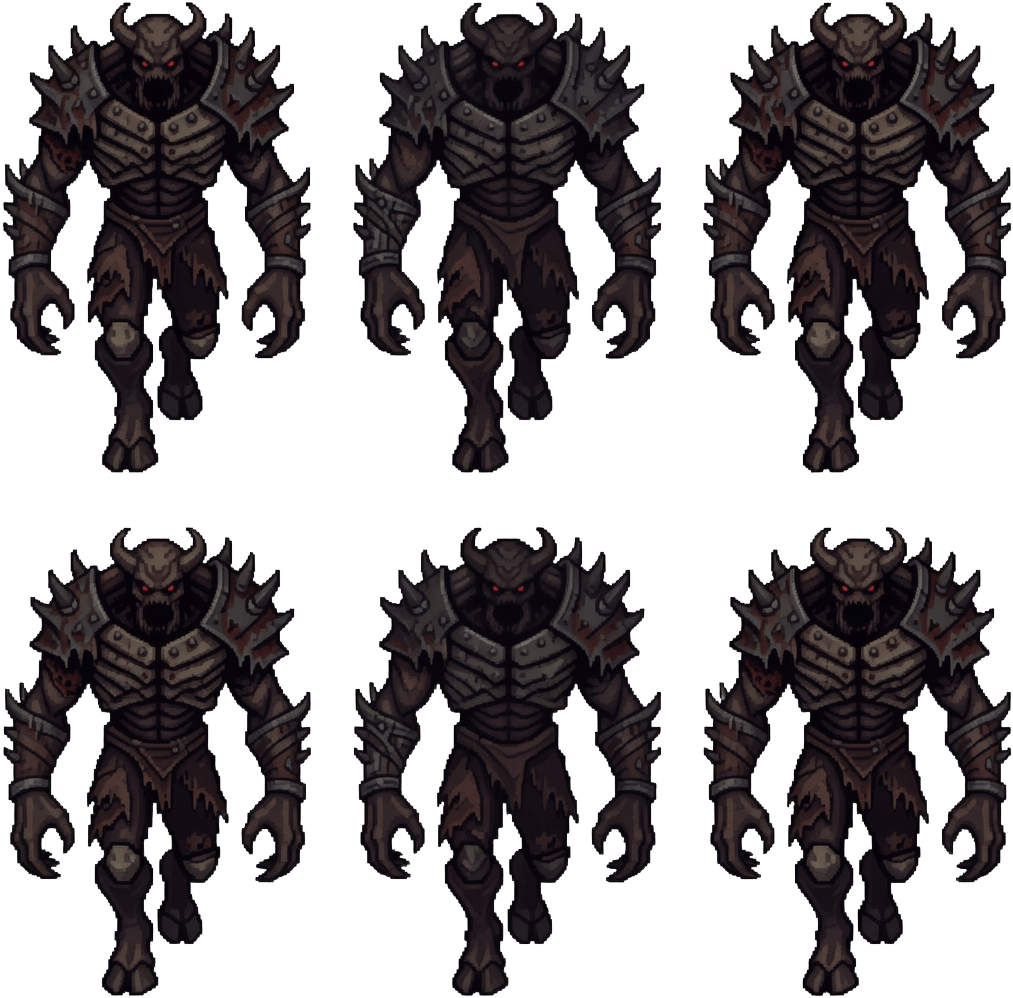 PROJECT DOOM - Grunt Walk 6-Frame Sheet