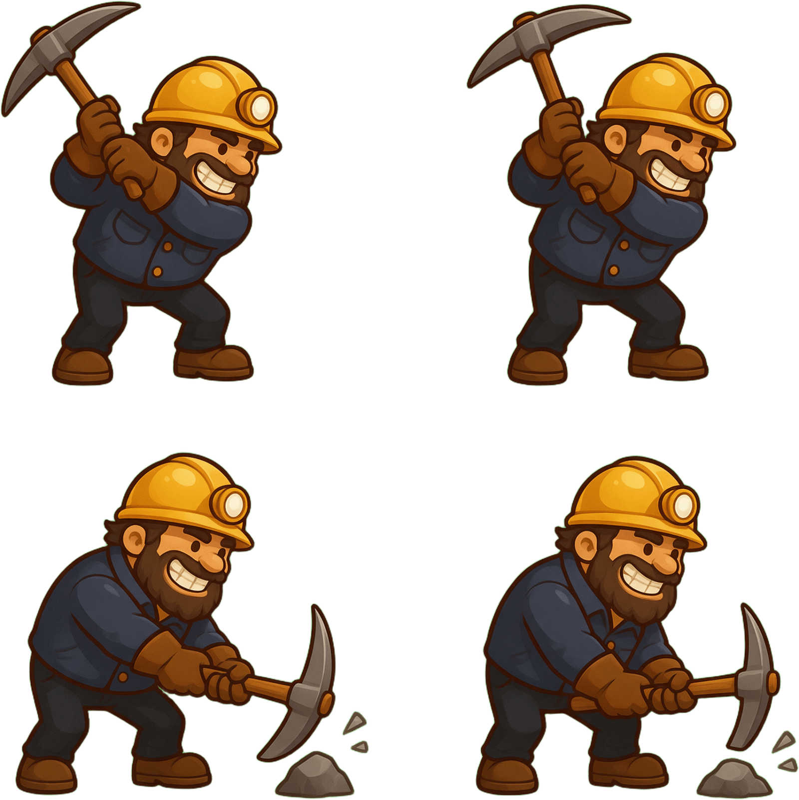 Miner Dig Cycle 2x2 Sheet