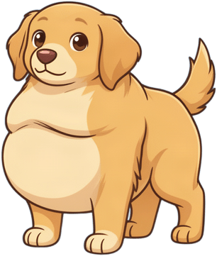 Fat Golden Puppy Character