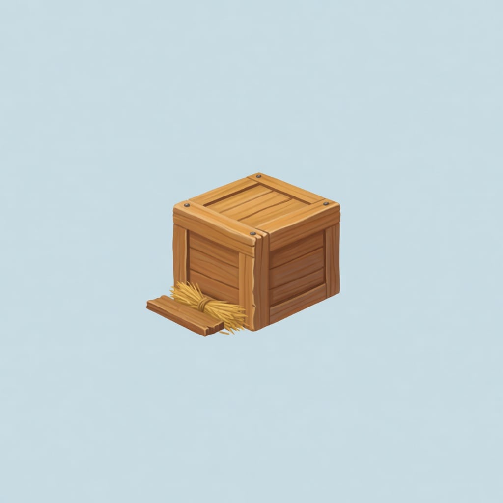 Wooden Supply Crate - Settlement Prop