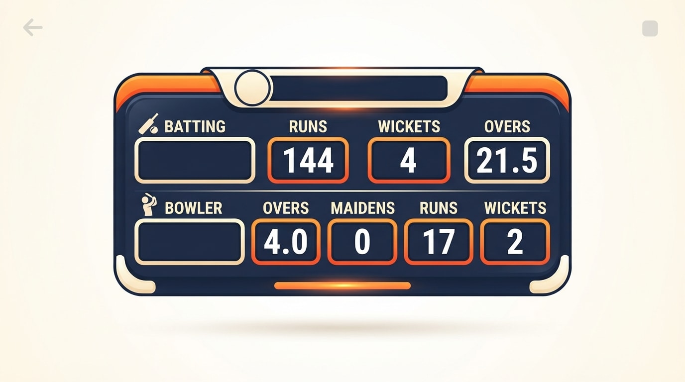 Sasta IPL Scoreboard Panel