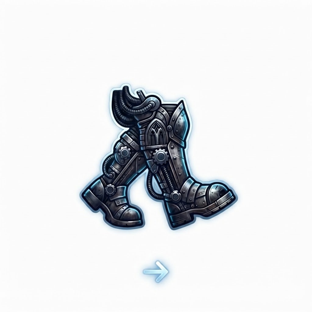 A futuristic walk icon for a