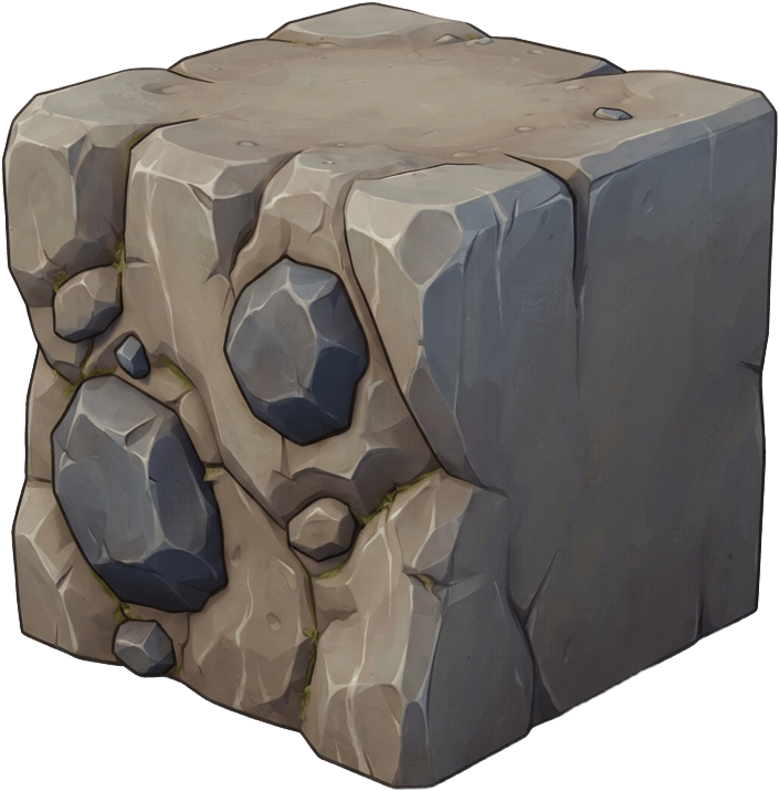 Image: Game asset turnaround of ONE modular earthen cliff