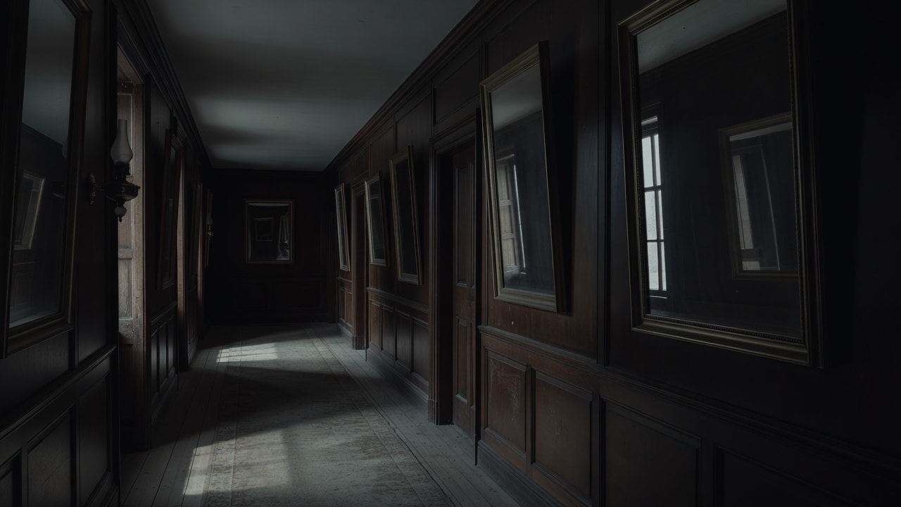 Mirrored Corridor - Variant A - Crisp Illustrated