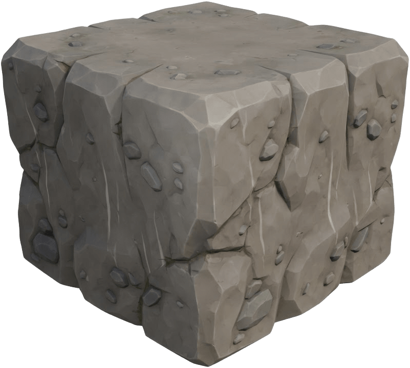 Image: Game asset turnaround of ONE modular earthen cliff