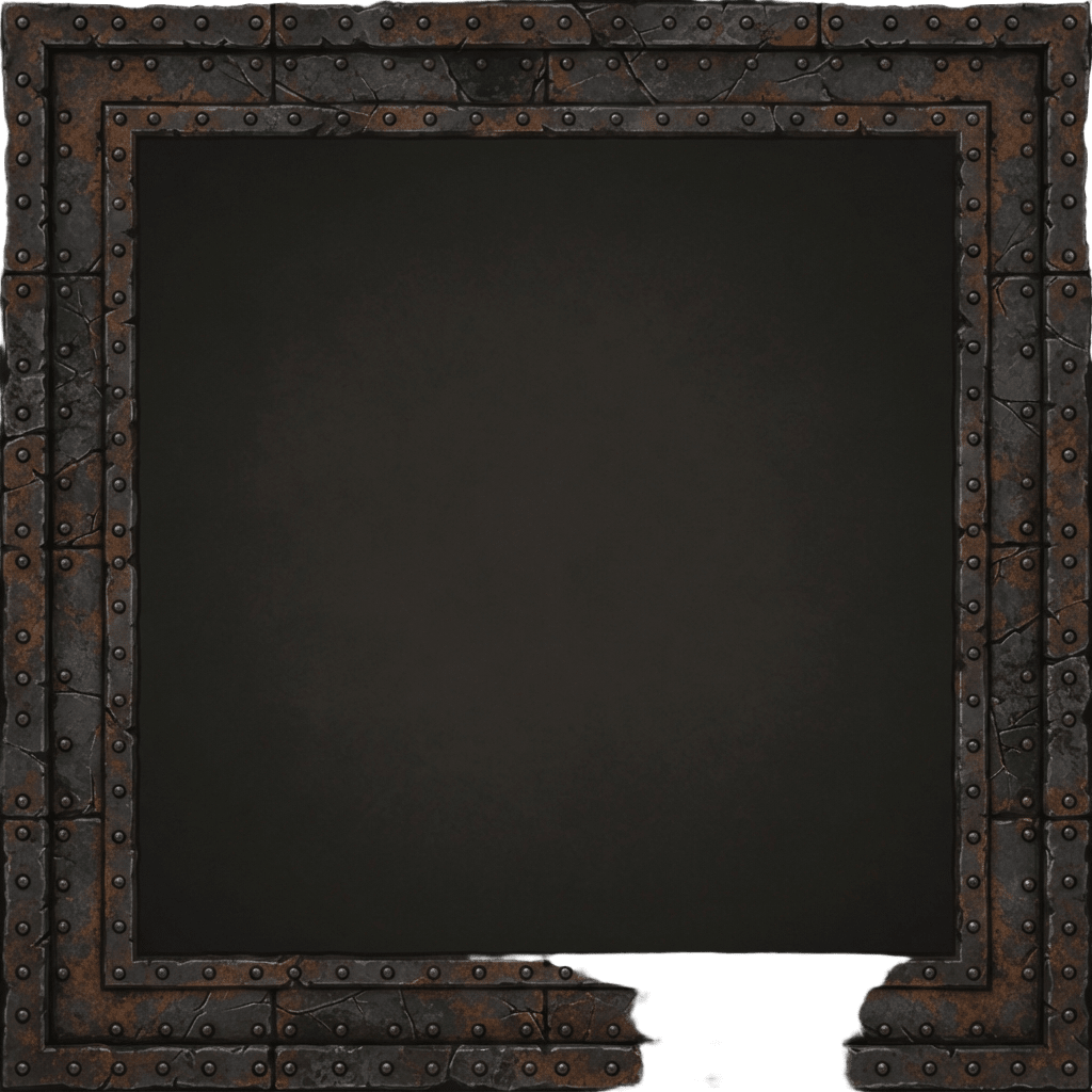 Image: A square ornate frame border for a game UI portrai