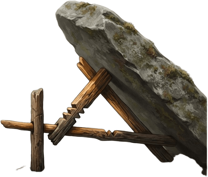 Image: Game inventory icon of a primitive figure-four dea