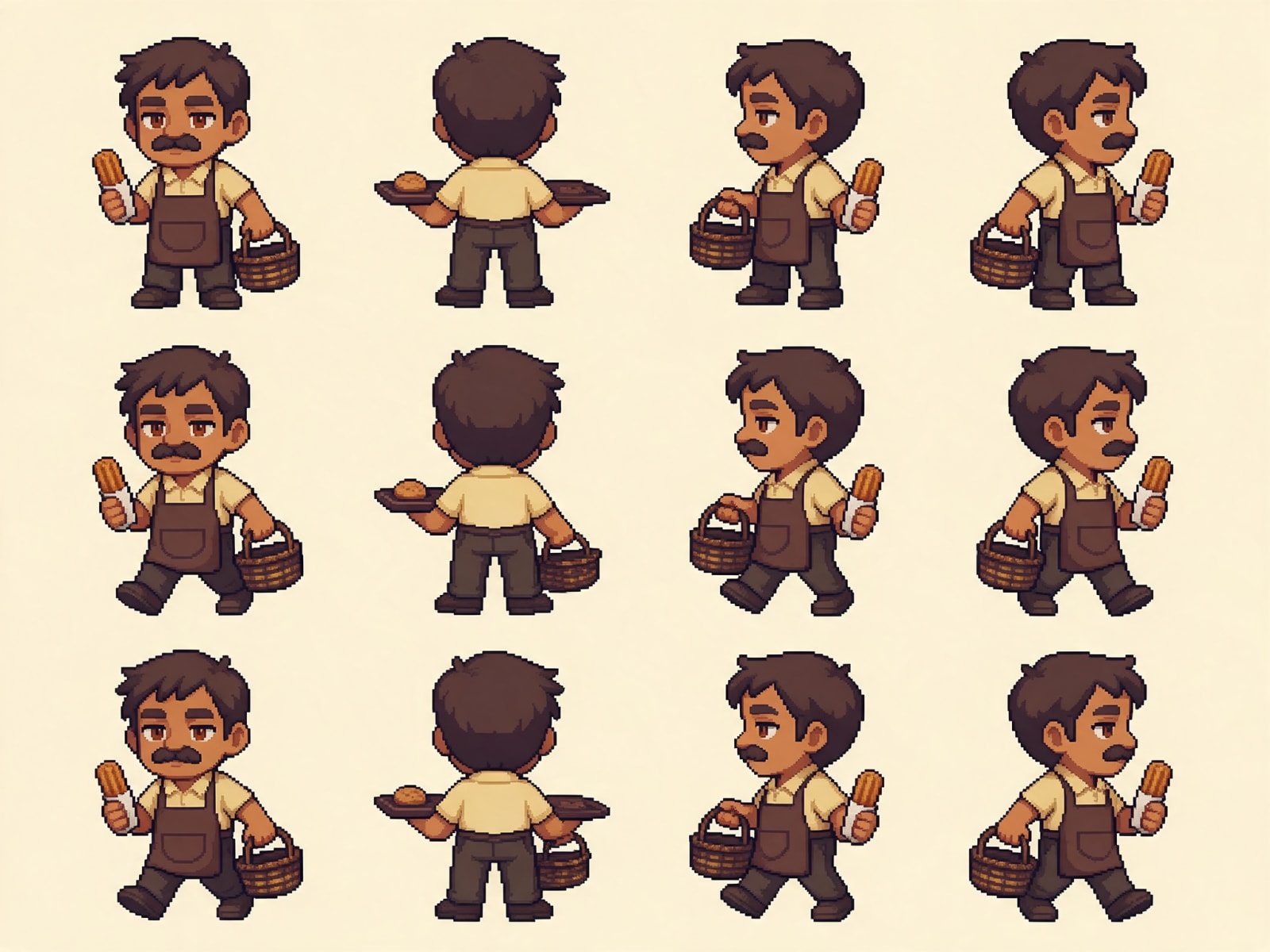 Churro vendor sprite sheet