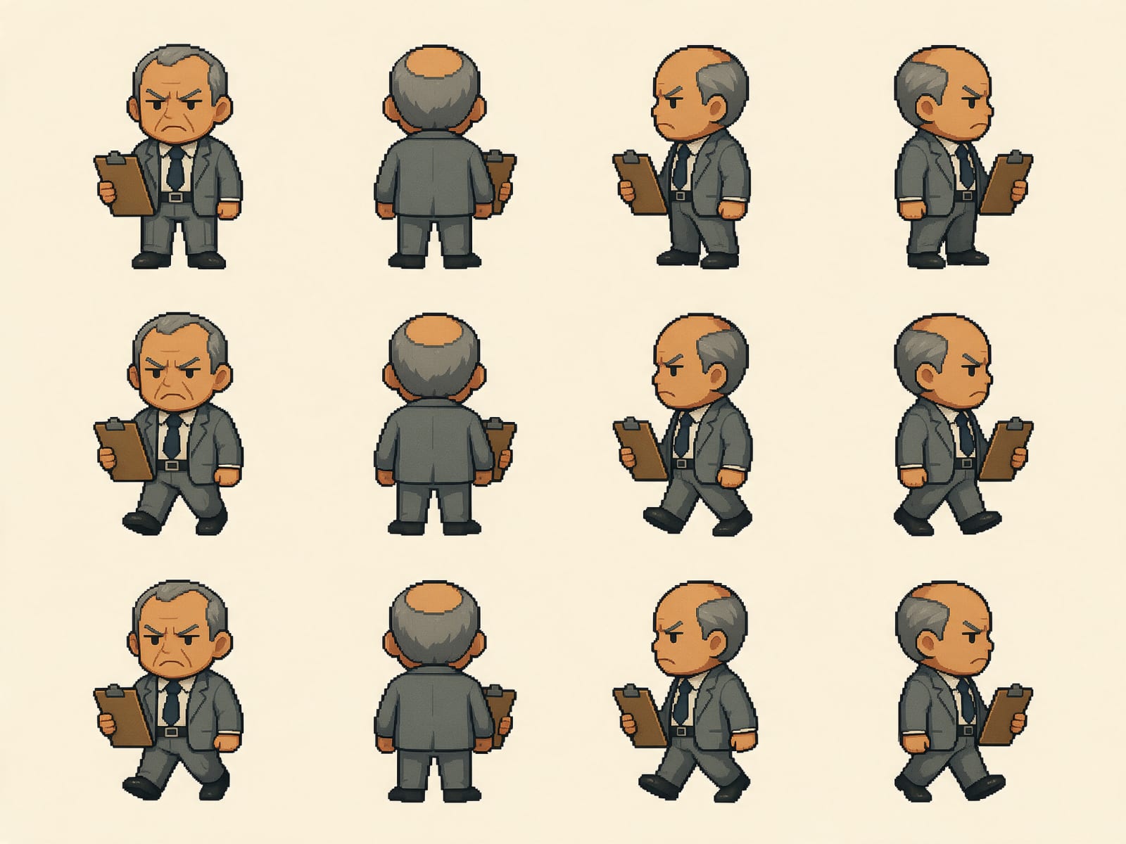 Hostile bureaucrat sprite sheet