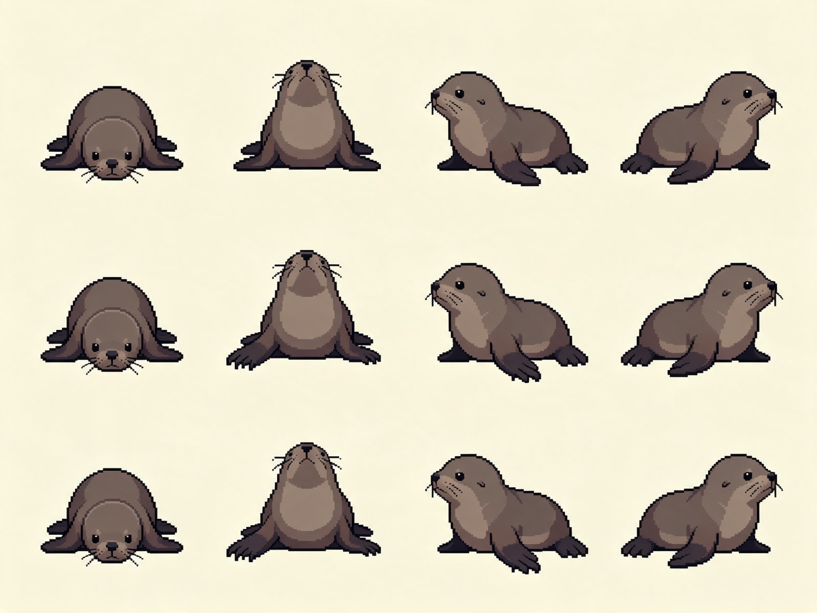 Sea lion sprite sheet