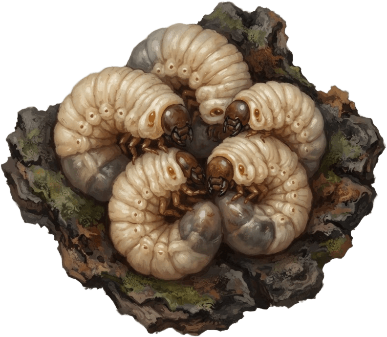 Image: Game inventory icon of four fat pale cream-coloure