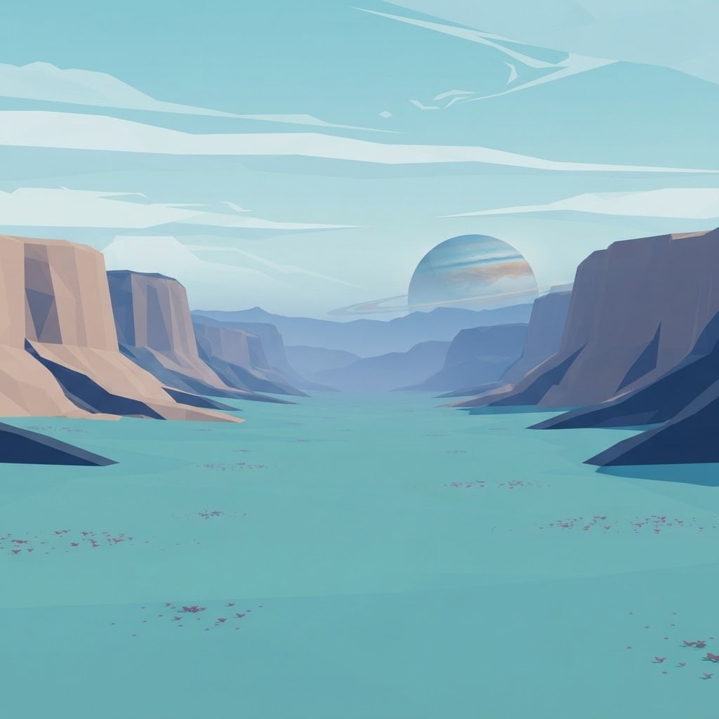 Image: Valley head of an alien meadow valley: broad flat