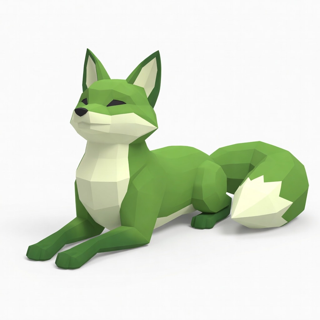 Cartoon Green Fox Reference