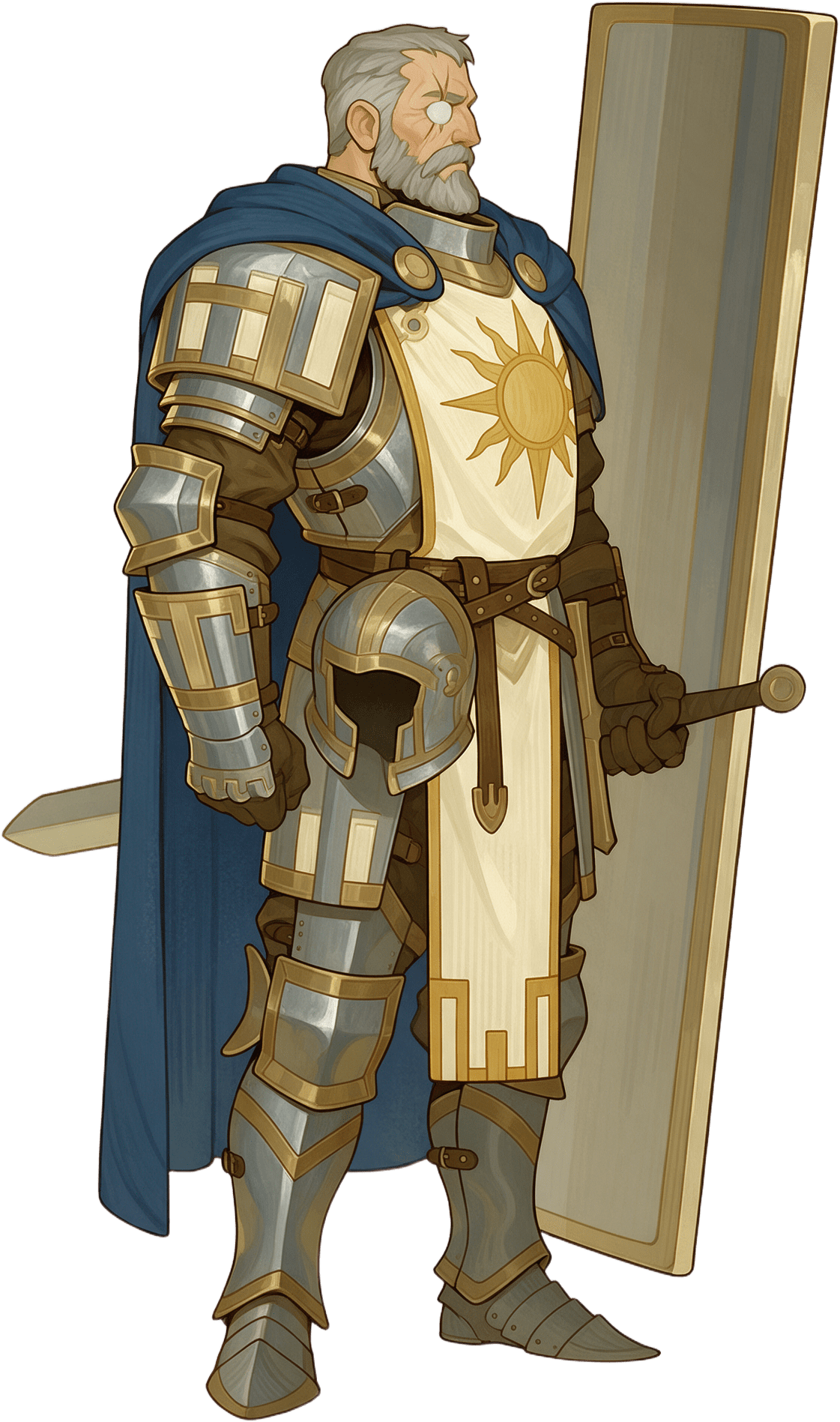 Ser Aldric - Side Profile Sprite Reference