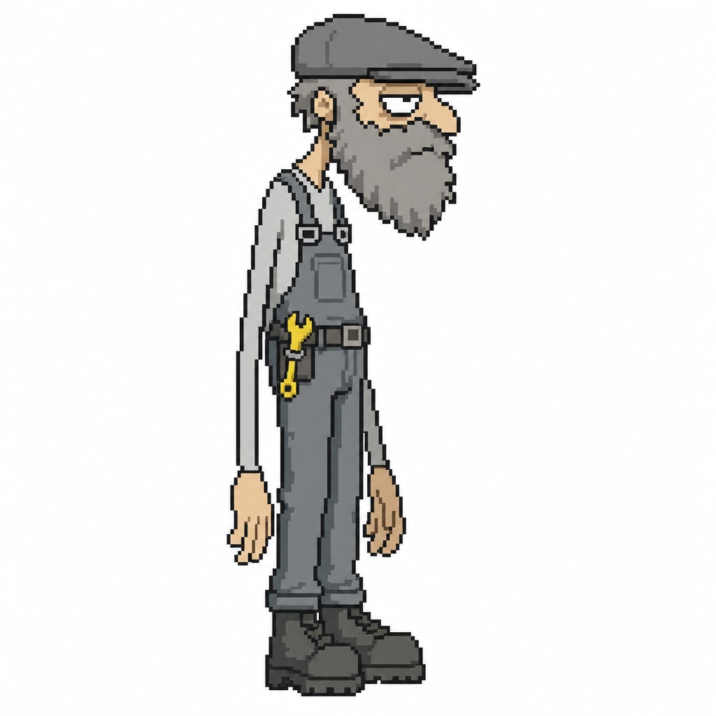 Grey Crew Sprite D - Bearded Lanky