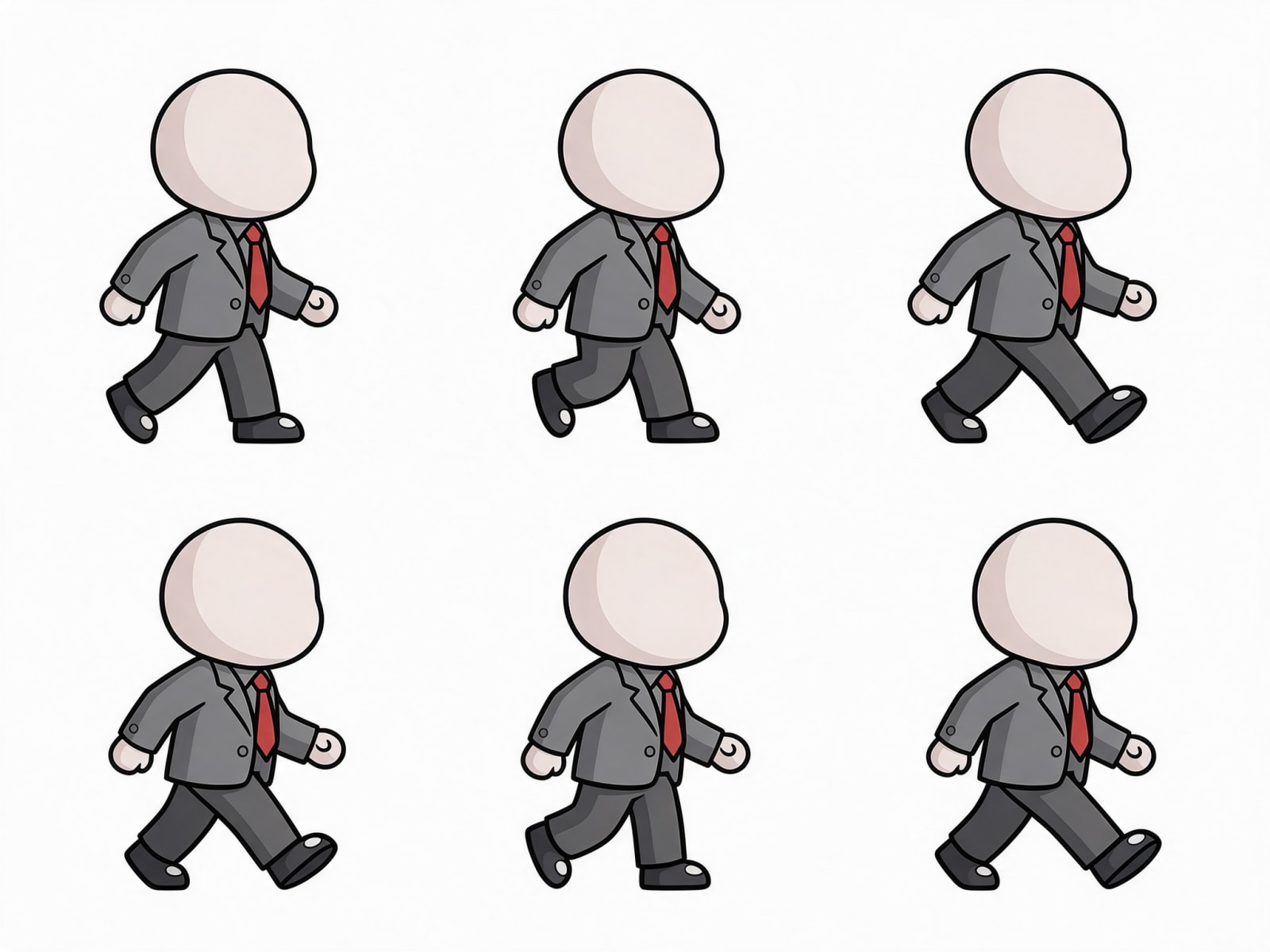 Lanky Action walk - 6 frames