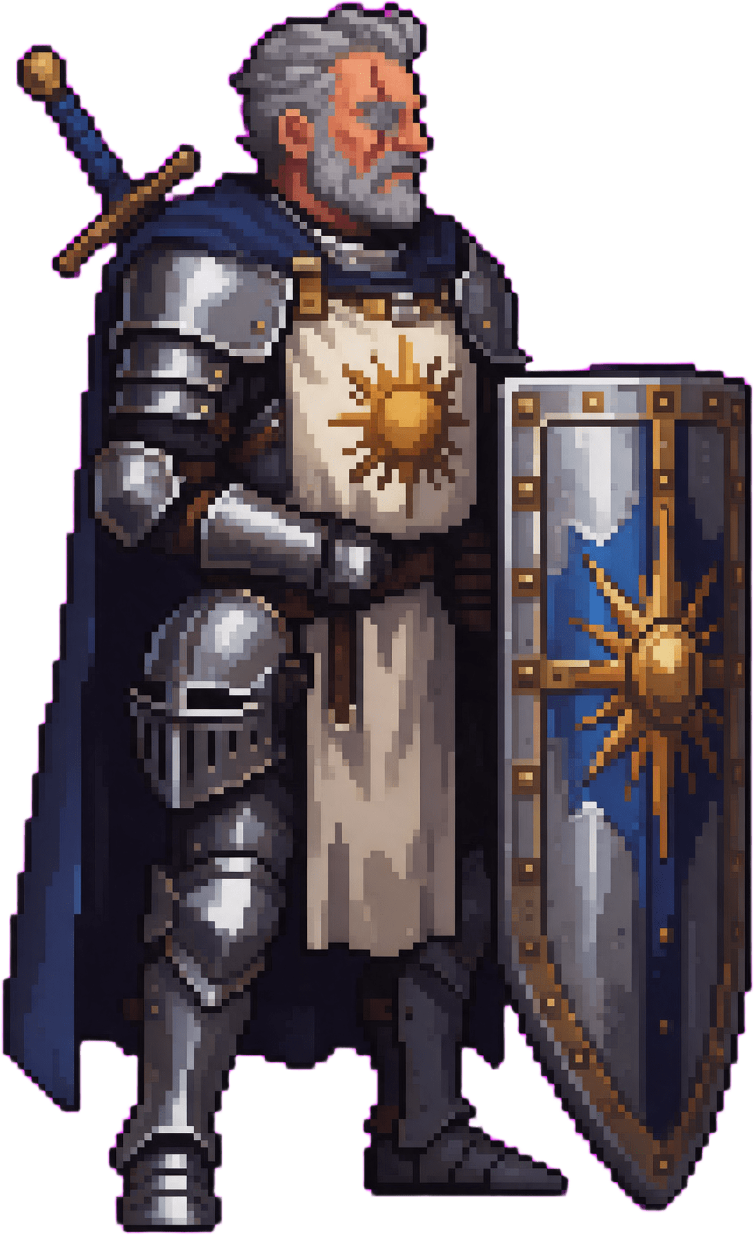 Ser Aldric - Pixel Art Sprite (idle, perfil direita)