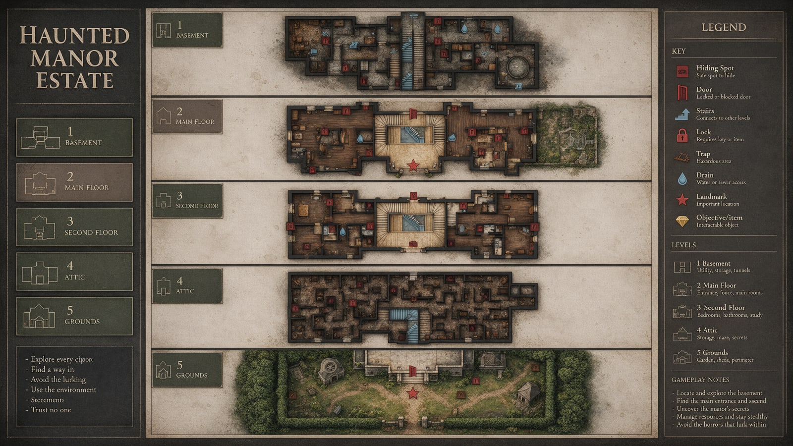 Hedgebound Mansion Floor Plan