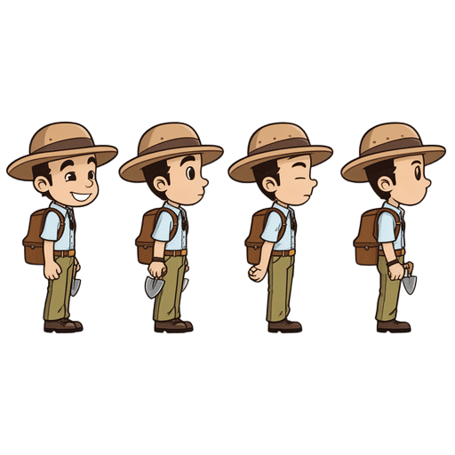 Boy Archaeologist Idle Sprites