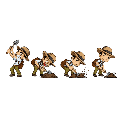 Archaeologist Digging Sprite Sheet