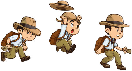 Jumping Archaeologist Sprite