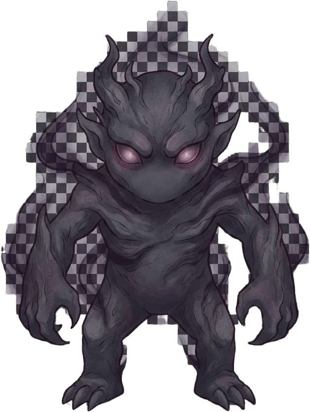 Image: A single medium-sized fantasy monster character fo